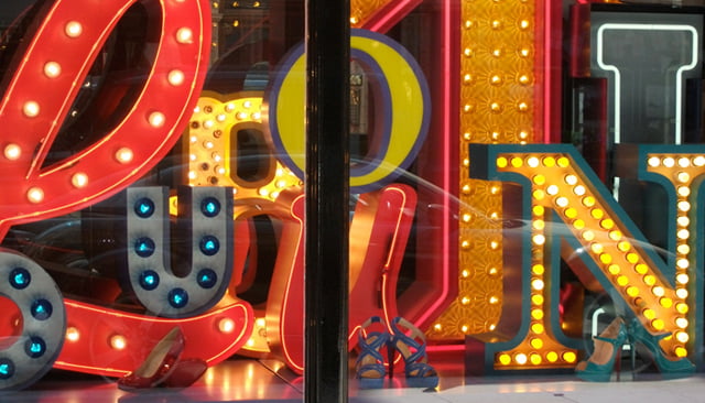 Shop Window Neon | Scott-Callaghan | Design for TV, Film & Events